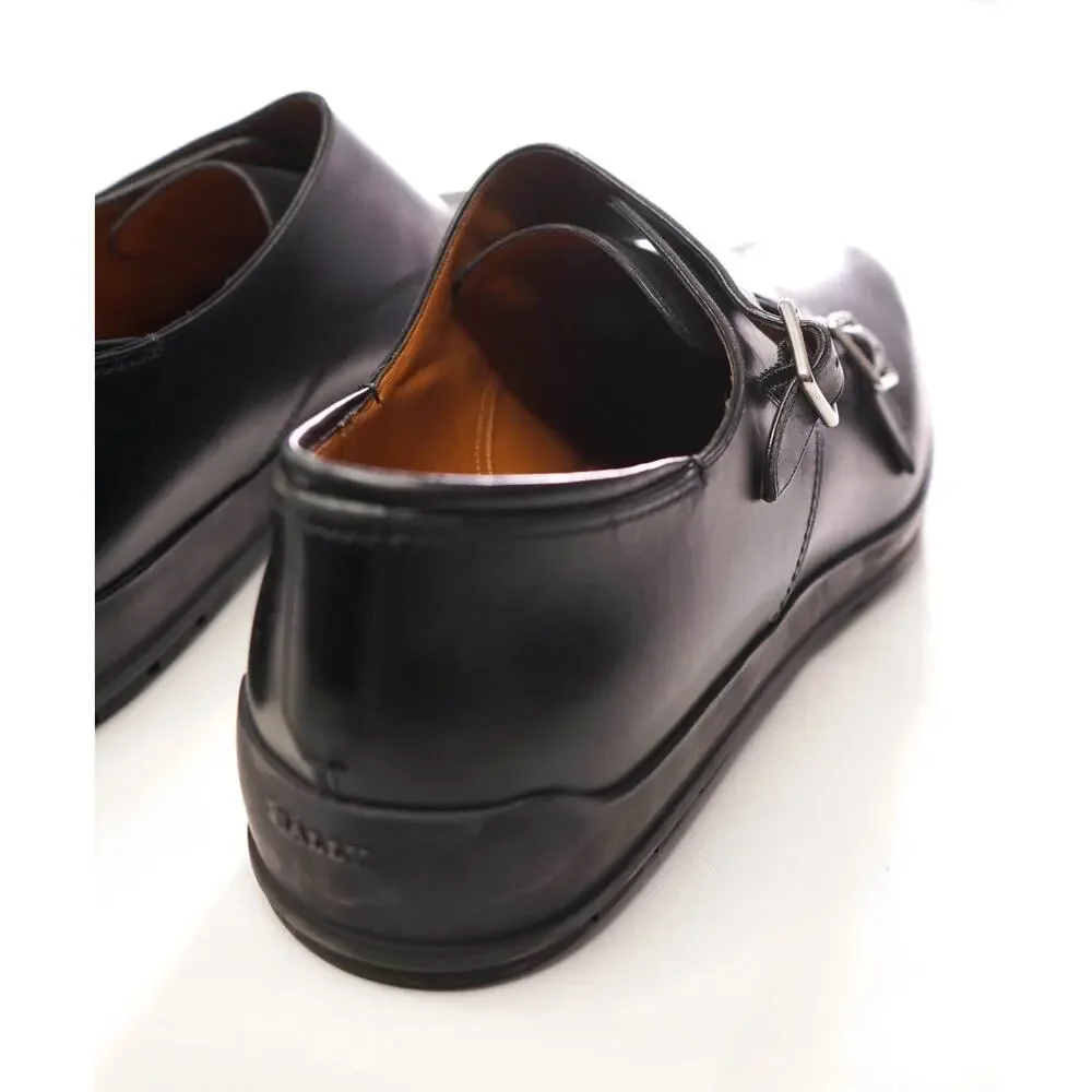 $1,295 BALLY - Black Leather Monk Straps - US 13 3E (12UK)